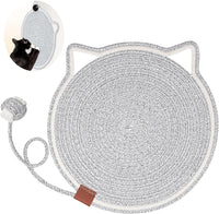 Cat Scratcher Mat Natural Cotton Rope Cat Scratch Pad Round Horizontal Floor Cat Scratching Pads For Indoor Cats Cat Furniture Protector For Wall Couch Carpets Sofas