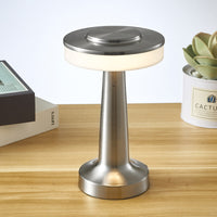 Touch Led Charging Table Lamp Creative Lamp Mushroom Lamp Cordless Rechargeable Touch Sensor Metal Aluminum Wireless Table Lamps