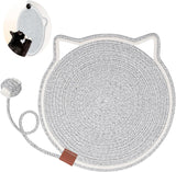 Cat Scratcher Mat Natural Cotton Rope Cat Scratch Pad Round Horizontal Floor Cat Scratching Pads For Indoor Cats  Cat Furniture Protector For Wall Couch Carpets  Sofas