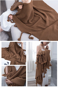 Knitted Office Sofas Wool Blanket
