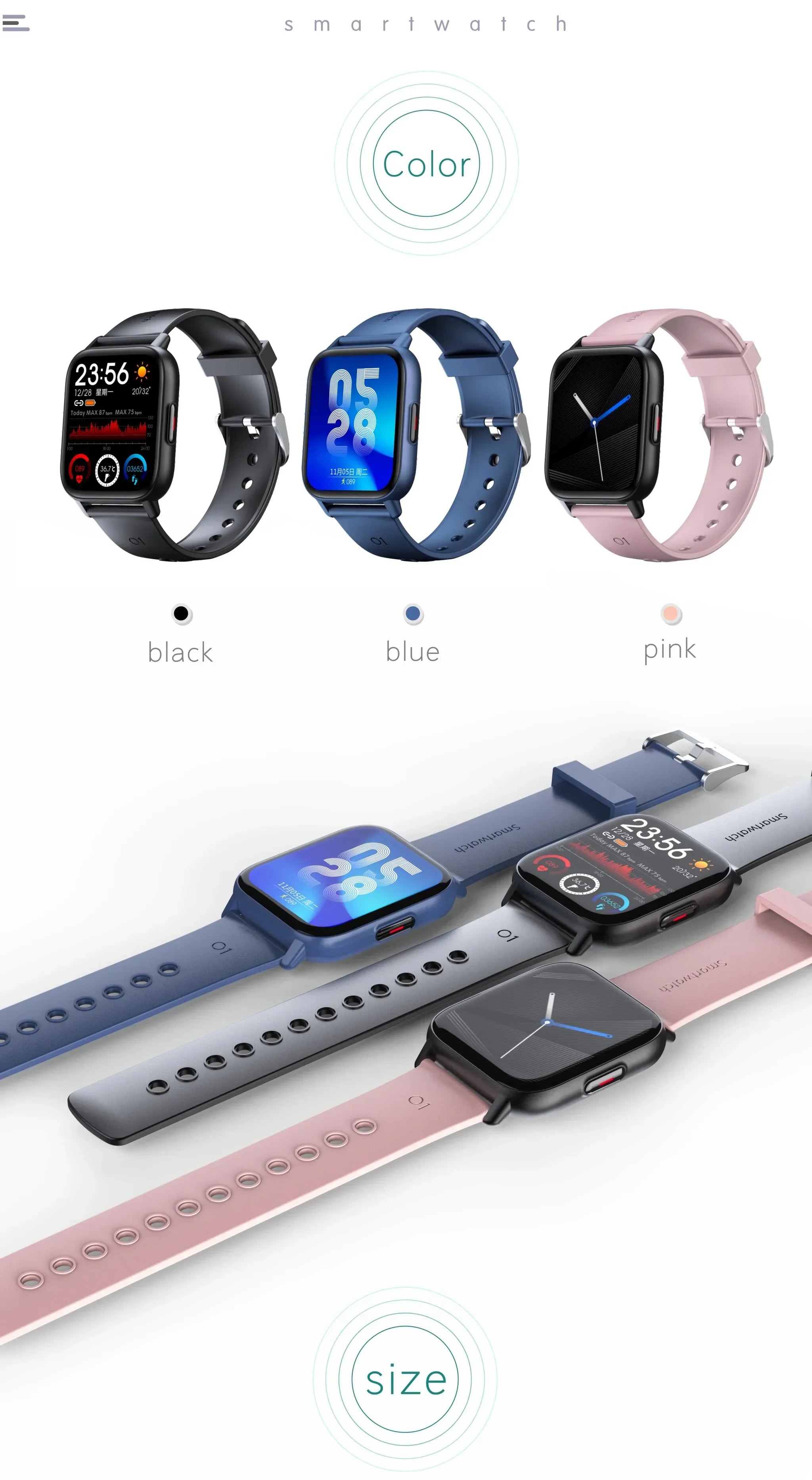 Xiaomi New 1.69 Inch Smart Watch SECONDSELEGANT