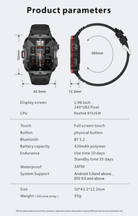 Huawei Xiaomi 1.96 Inch Screen Smart Watch SECONDSELEGANT