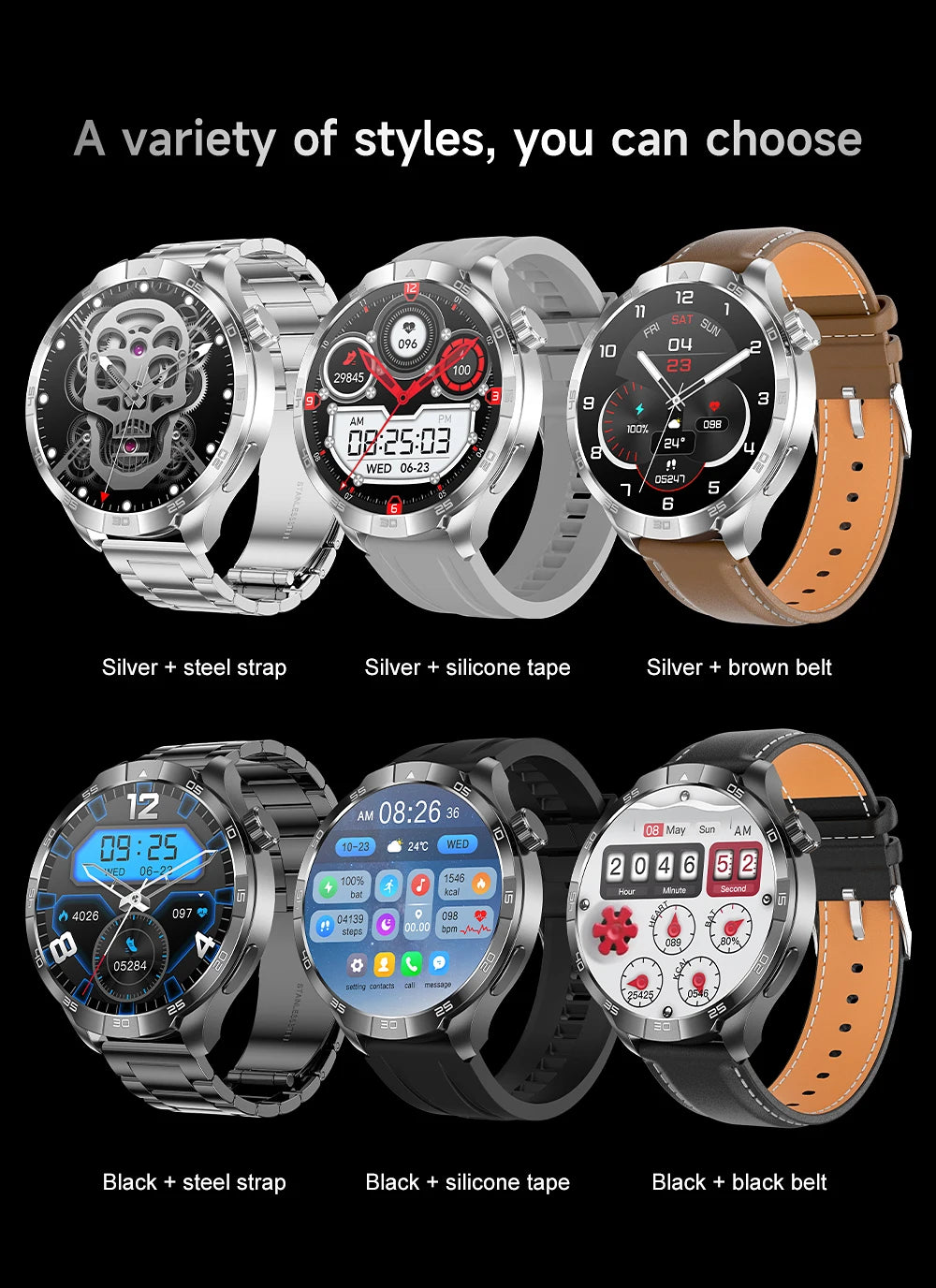 2024 For Xiaomi Men Smartwatch 1.85-inch HD screen Women 500+Customized Dial GPS NFC Bluetooth Call Outdoor Military Smart watch SECONDSELEGANT