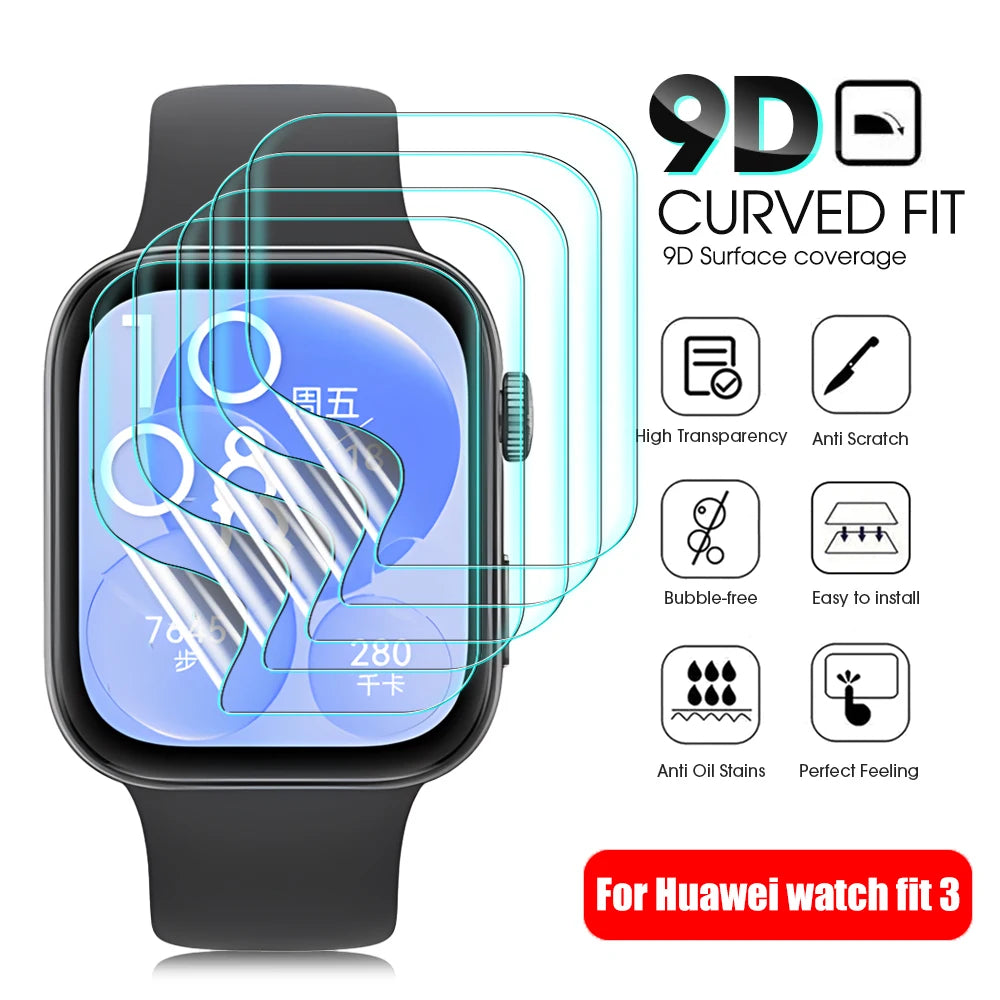 Huawei smart watch with Fit 3 Screen Protector HD Clear SECONDSELEGANT