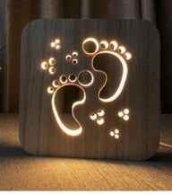 LED Night Lights Guitar Saxophone Violin Music Note 3D Lamp USB Power Wood Carving Table Lamp Decorative Lamps For Living Room Room