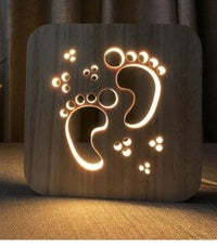 LED Night Lights Guitar Saxophone Violin Music Note 3D Lamp USB Power Wood Carving Table Lamp Decorative Lamps For Living Room Room